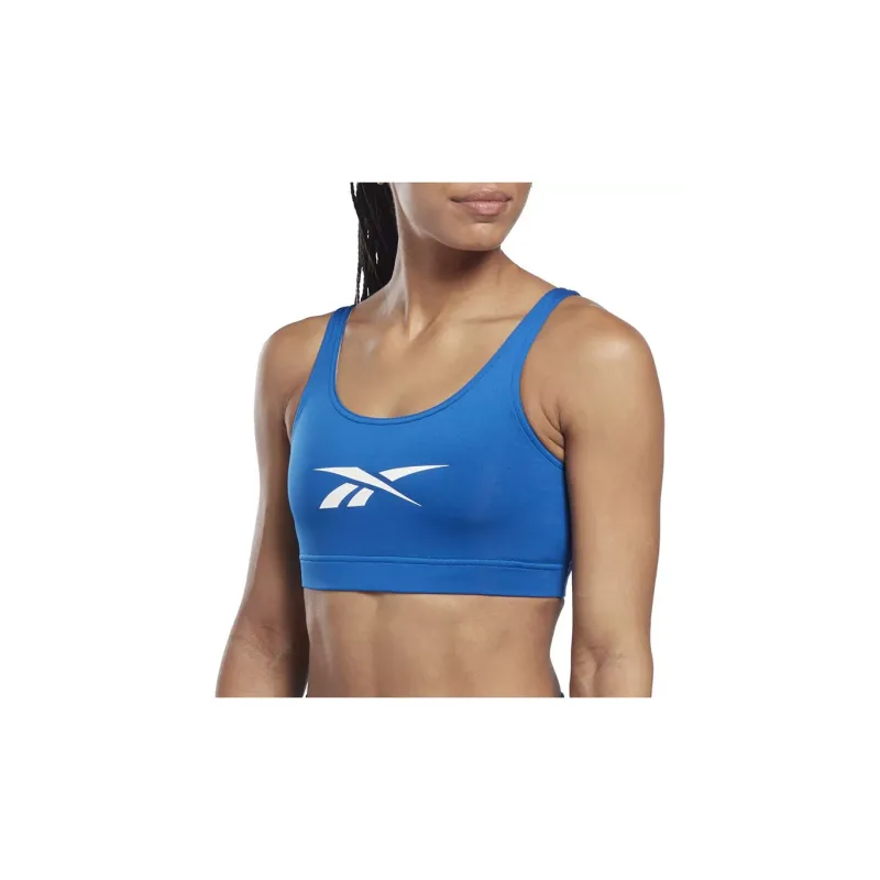 Reebok ID TRAIN BIG LOGO BRA Sports Underwear Women's Blue-4