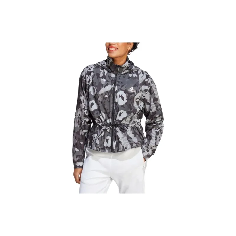 Adidas Windproof Windbreaker Jacket Women's Black-1