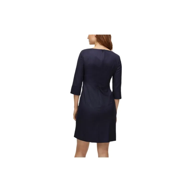 HUGO BOSS Long Sleeved Dresses Women's Dark Blue-3