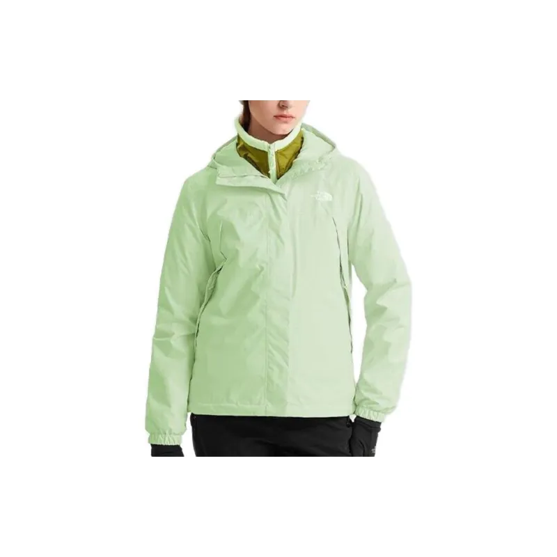 THE NORTH FACE Antora Outdoor Hiking Water Resistant Windproof Water Repellent Warm Windbreaker Jacket Women's Green-5
