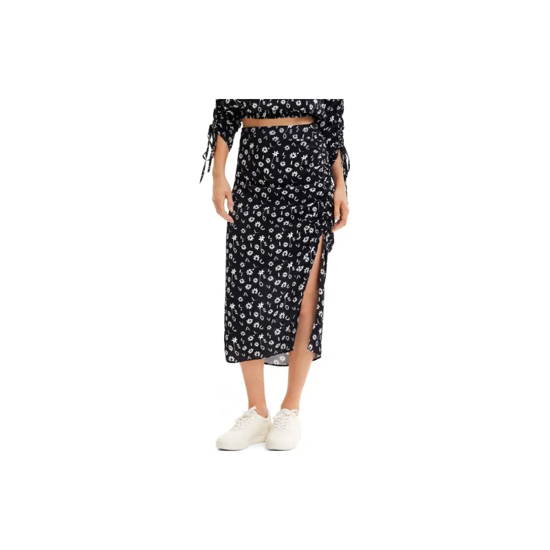 Desigual Casual Long Skirt Women's Black-1