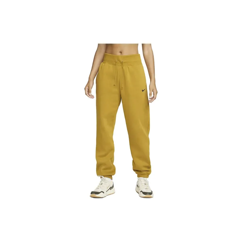 Nike Phoenix Fleece Knitted Sports Pants Women's Bronze-3