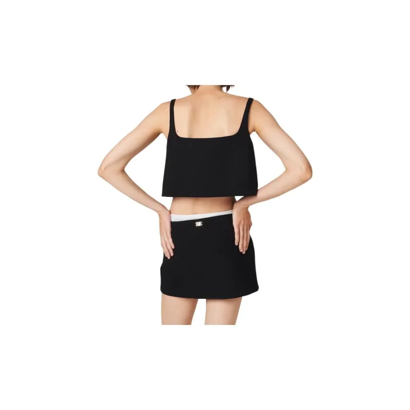 MIU MIU Powder Particle Three Camisole Women's Black-3