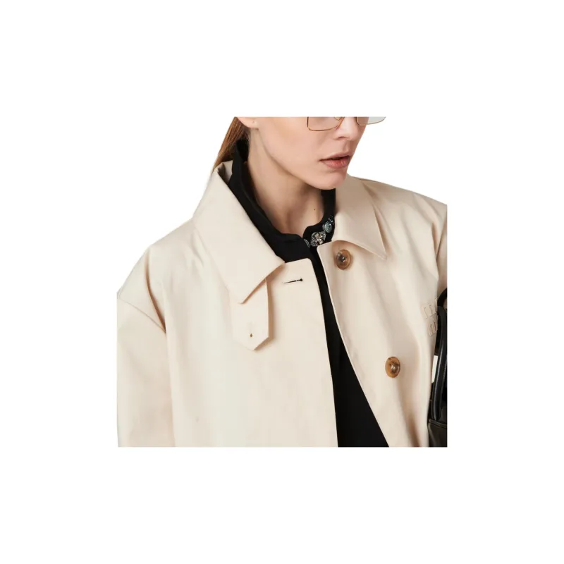 MIU MIU Trench Coat Women's Neutral Color-5