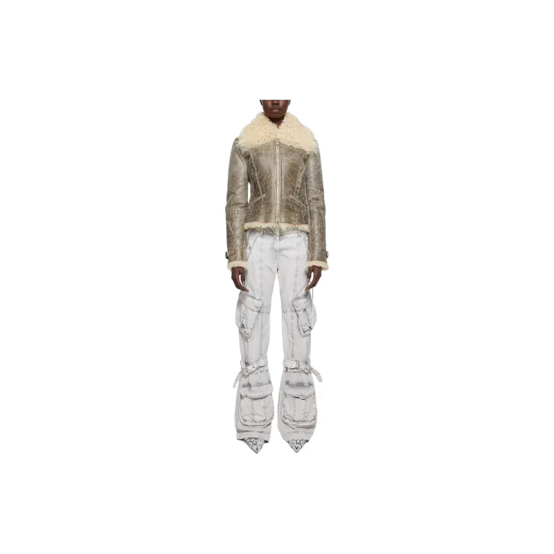 Acne Studios Zip Up Leather Jacket-1