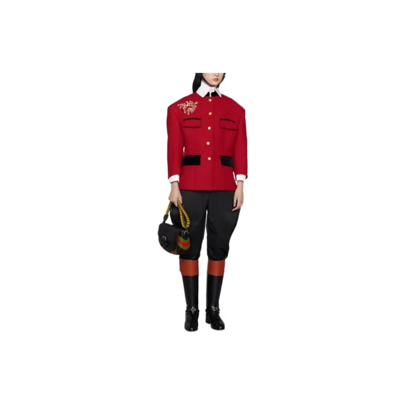 GUCCI Satin Stirrup Pants Black-1