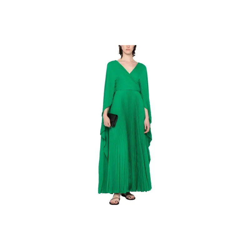 Valentino Long Sleeved Dresses Women's Green-2