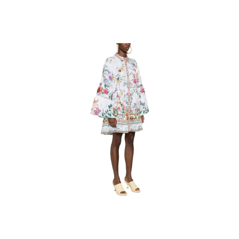 Camilla Plumes And Parterres print Mini Dress-3