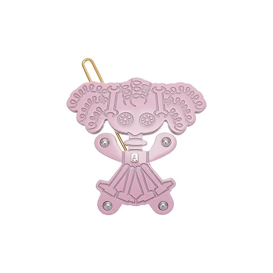 ALEXANDRE DE PARIS Mini Robot Pink Hair Clip Hair Accessory Headpiece Women's-0