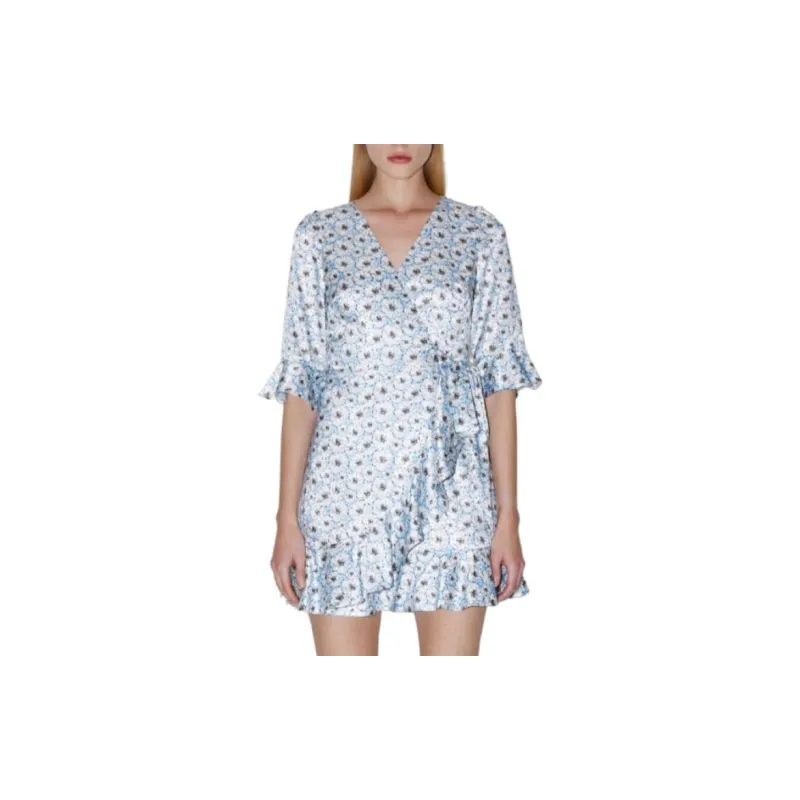 Bebe Short Sleeved Dresses Women's Blue White-1