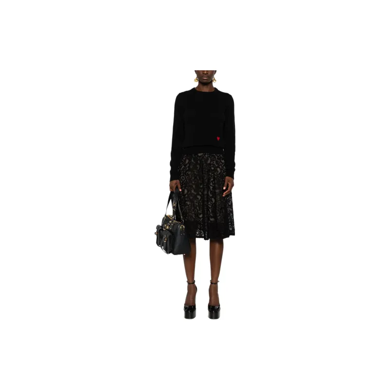 MOSCHINO Intarsia Heart Knitted Cardigan-1