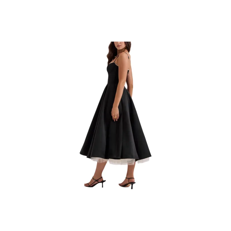 HOUSE OF CB MADEMOISELLE Slip Dress Women's BLACK/Black-4