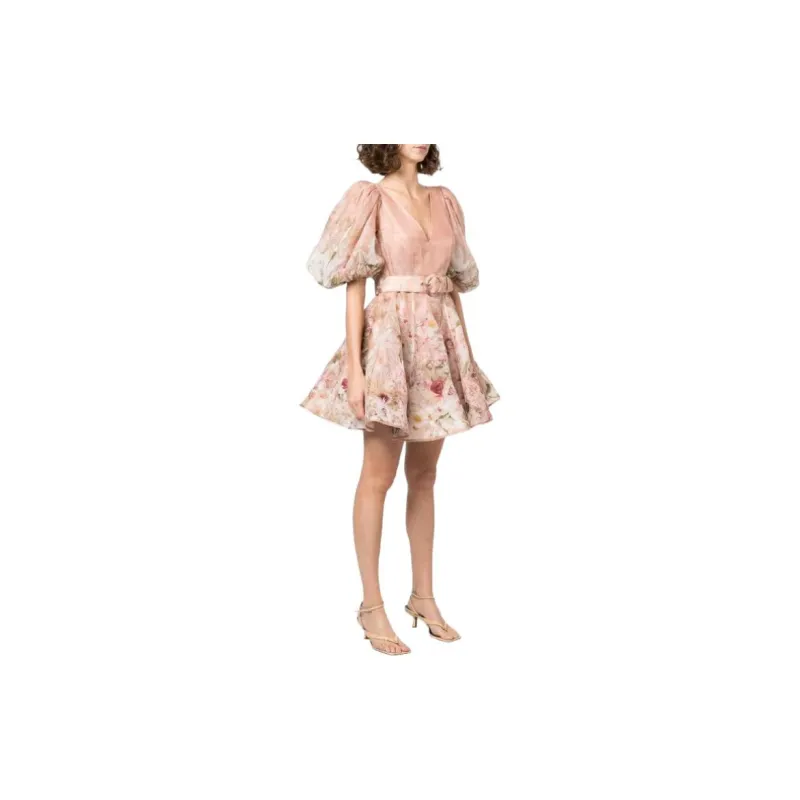 Zimmermann Short-Sleeved Dresses Women's Pink-3