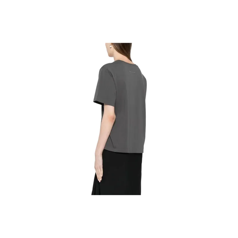 MM6 Maison Margiela Logo Printed Crewneck T Shirt-2