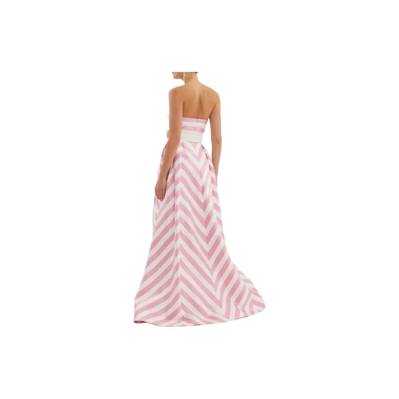 Rebecca Vallance Jocelyn Striped Strapless Gown-2
