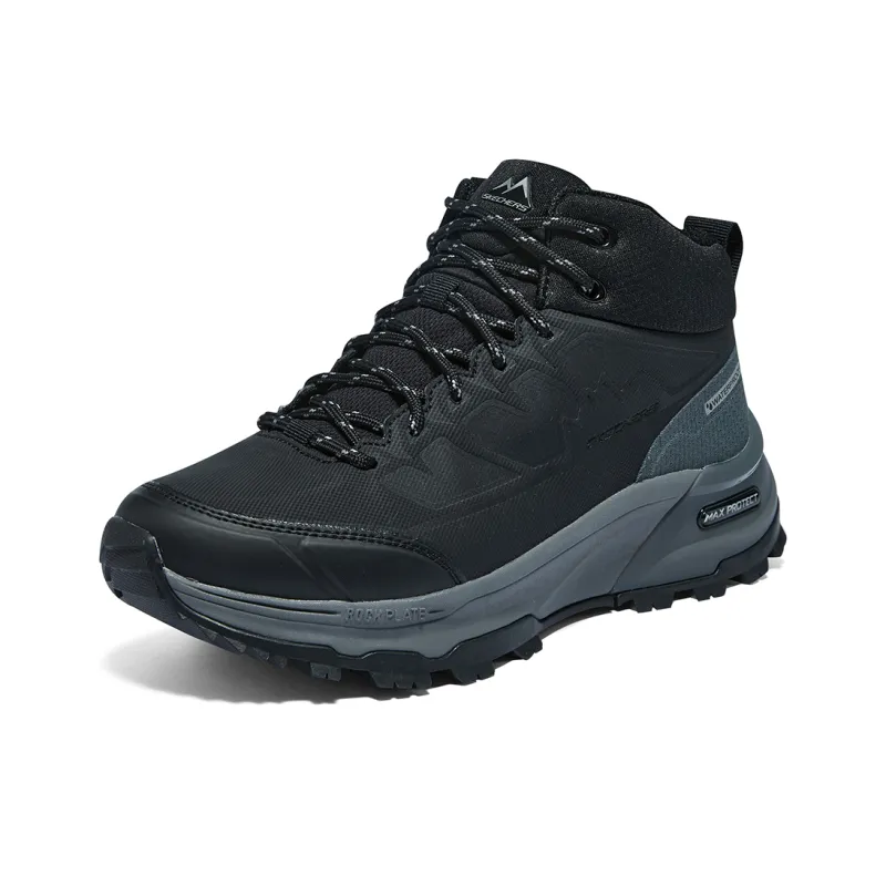 Skechers OUTDOOR Anti Slip Wear Resistant Mid Top Casual Shoes Women's Black Gray-2