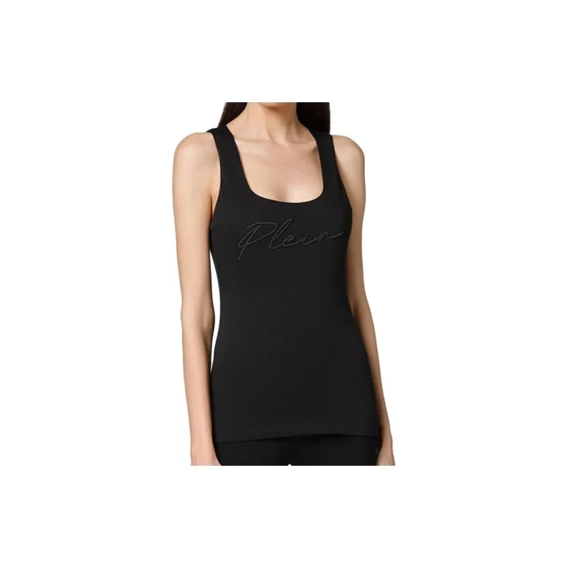 PHILIPP PLEIN Logo embroidered Tank Top-3