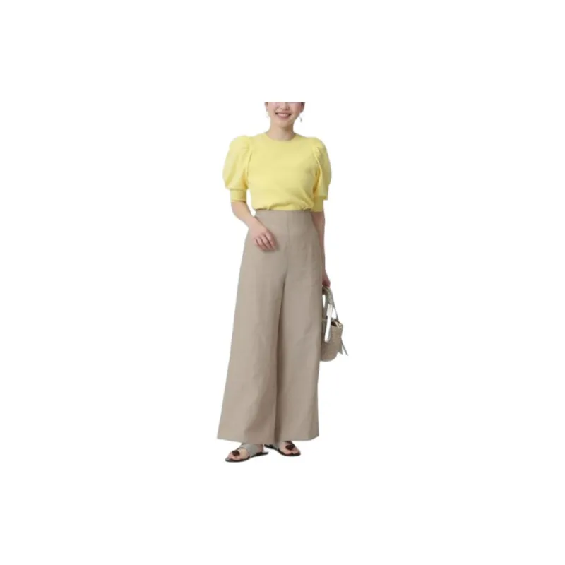 Beams T Shirts Women's Yellow-2