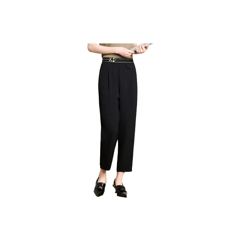 FENHONGMALI Casual Pants Women's Black-1