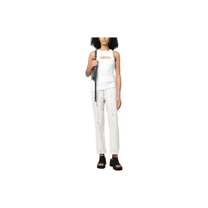 MSGM Cut out Fine ribbed Tank Top-3