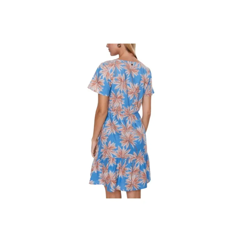 ROXY Short Sleeved Dress Women's Blue-2
