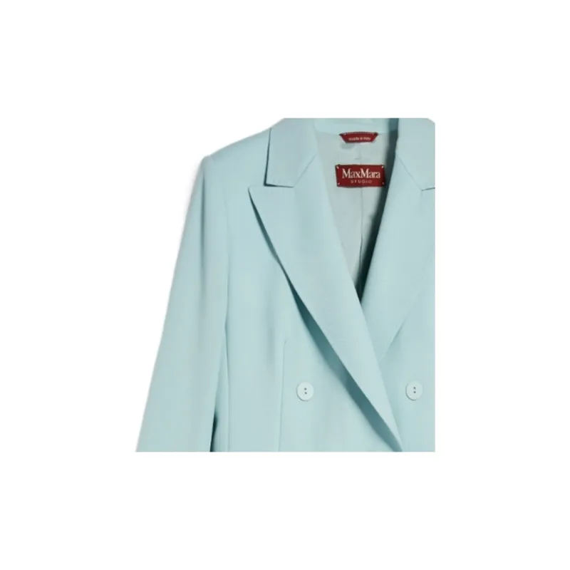 MaxMara Business Suits Coats Women's Aqua Blue-5