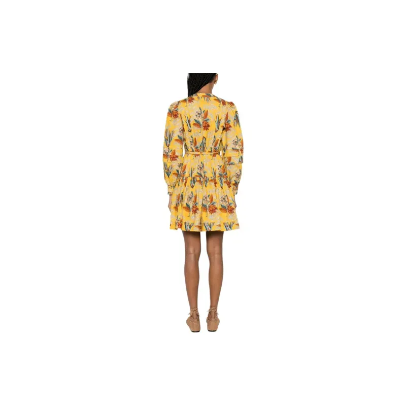 Ulla Johnson Karina Floral-motif Pleated Minidress-2