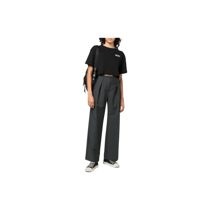 AMIRI Cropped Short Sleeve T Shirt 'Black'-1