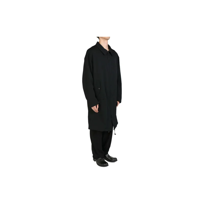 Yohji Yamamoto Pour Homme Long Wool Snap Pocket Jacket-2