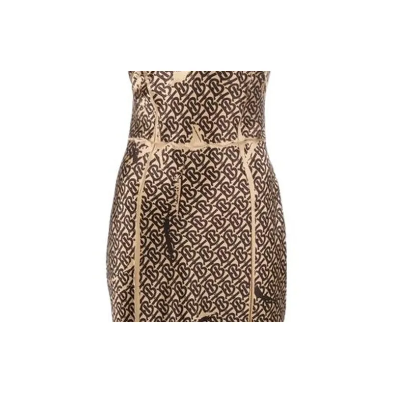 Burberry Monogram Print Slip Midi Dress 'Honey'-1