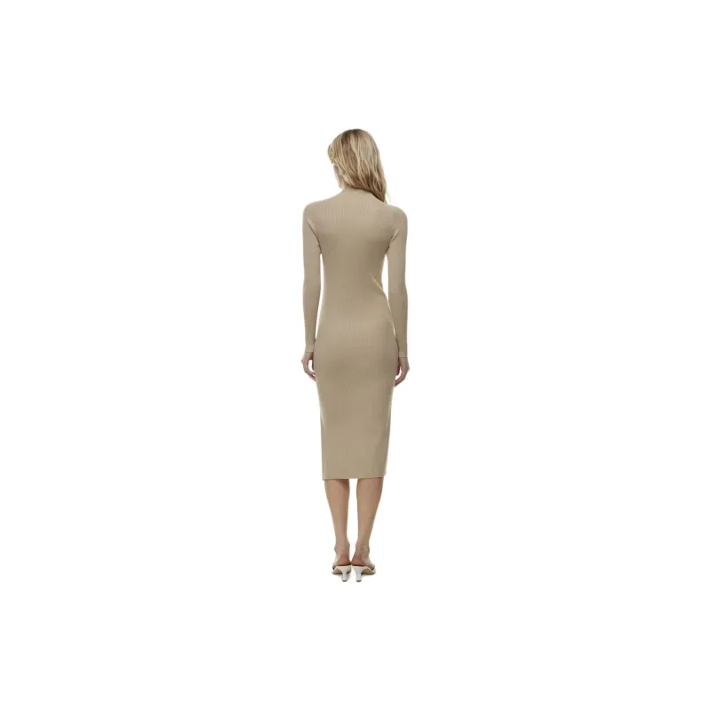 ARITZIA Wilfred Alchemy Dress Long-Sleeved Dresses Women's Humus Beige/Compost Beige Yellow-2