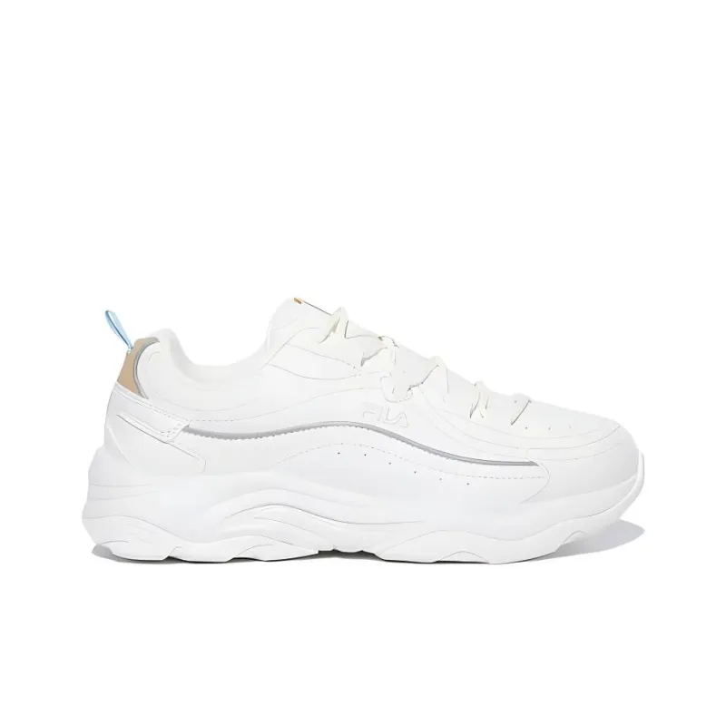 FILA Ray Anti Slip Wear Resistant Low Top Casual Shoes Unisex White-1