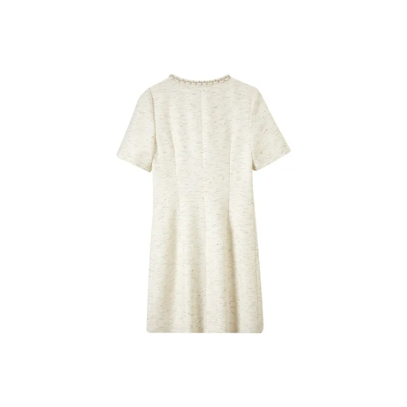 SENTUBILA Short Sleeved Dresses Women's Pearl White-6