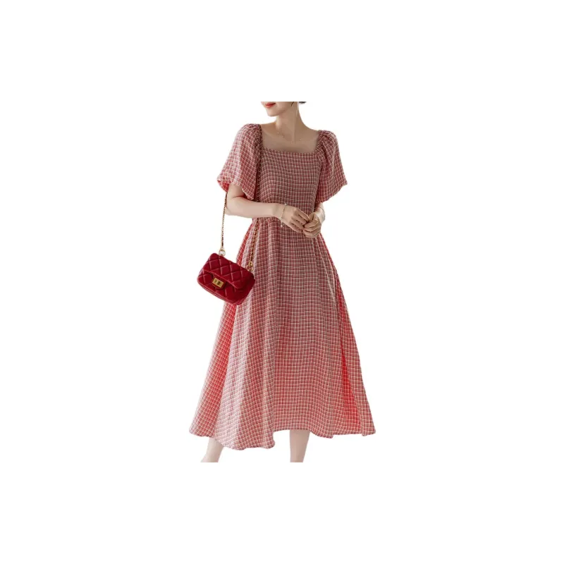 【dme】 Short Sleeved Dresses Women's Pink-2