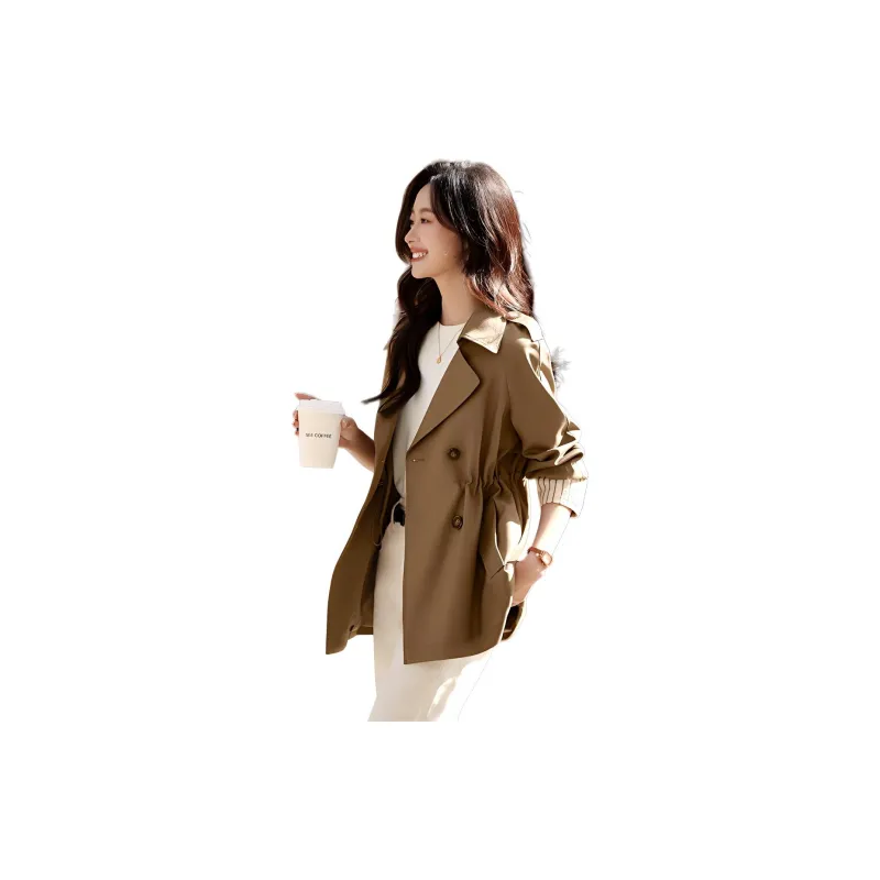Mo Han Yi Mei Trench Coat Women's Light Coffee-2