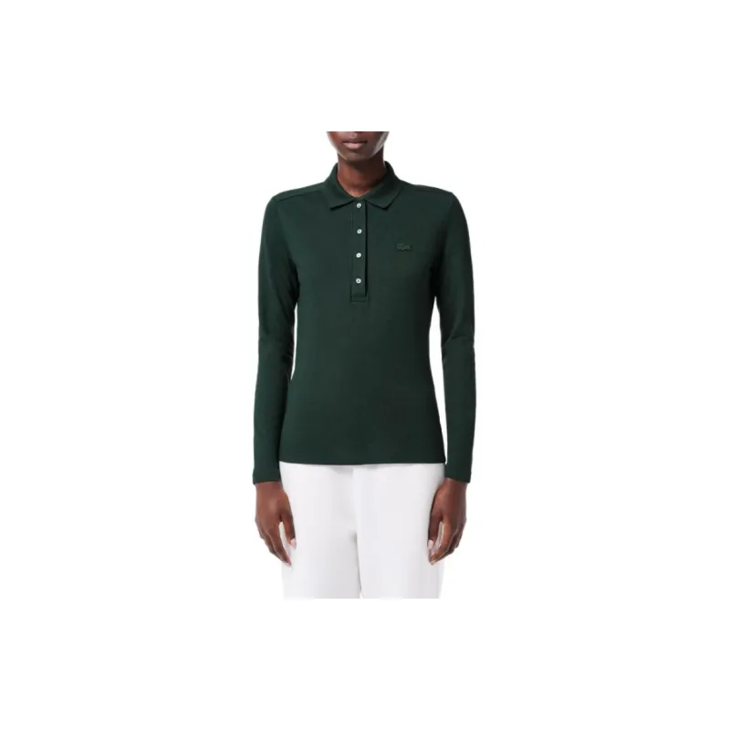 LACOSTE Polo Shirt Women's Dark Green-4