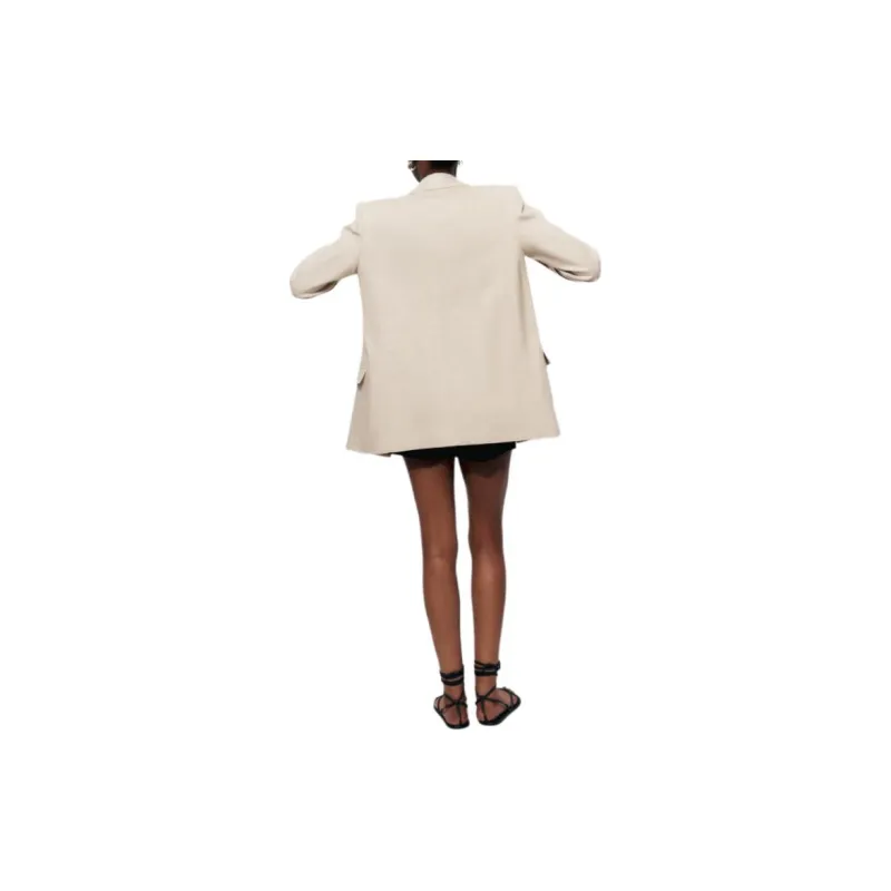 ZARA Business Suit Women's Beige-3