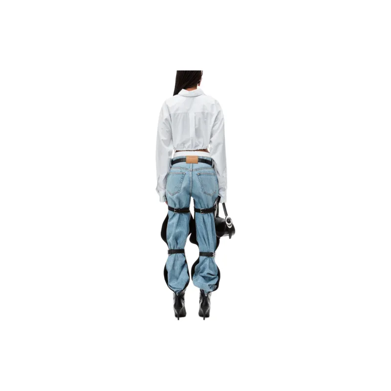 Alexander Wang Rhinestone embellished Cropped Shirt-2