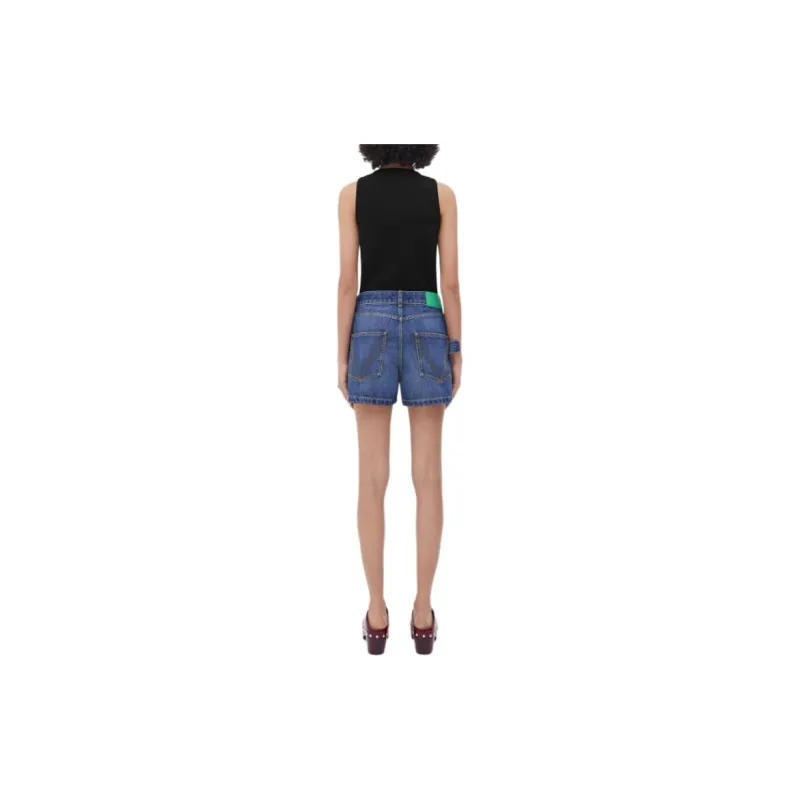 Bottega Veneta Denim Shorts Women's Blue-1