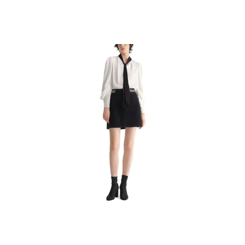 KARL LAGERFELD Denim Short Skirts Women's Black-2