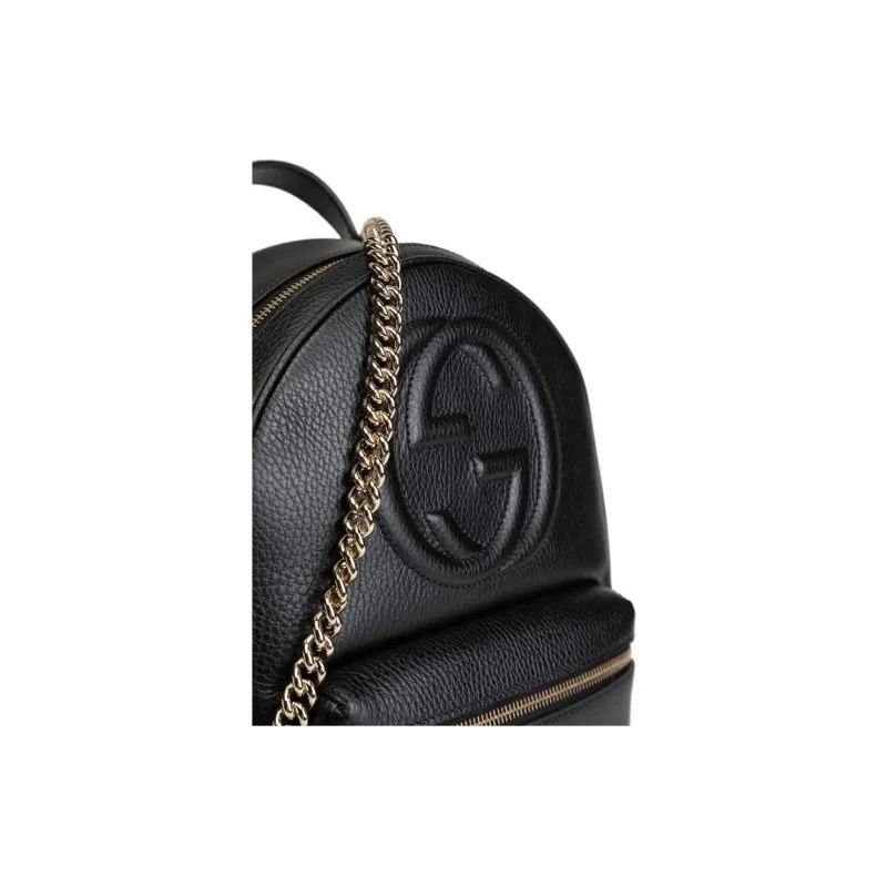 GUCCI Soho Chain Backpack Black-3