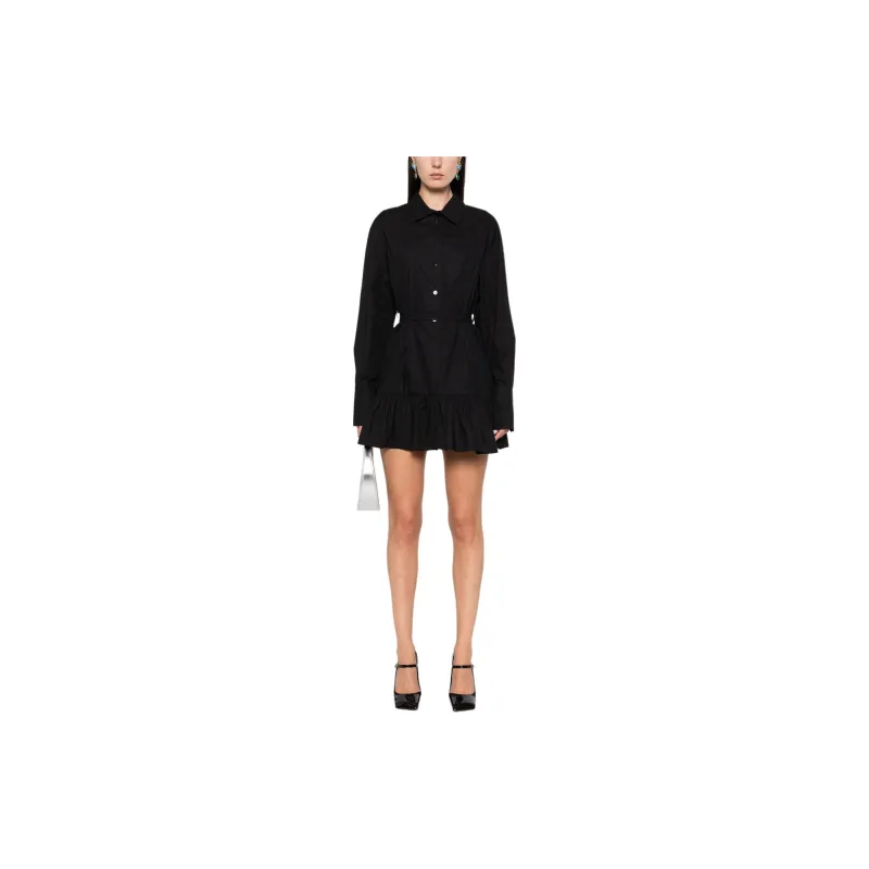 Patou Ruffled Mini Shirtdress-1