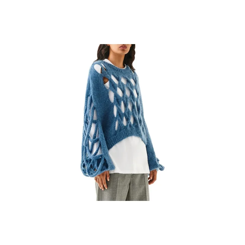 LOEWE Loose Fit Sweater Women's Blue-3