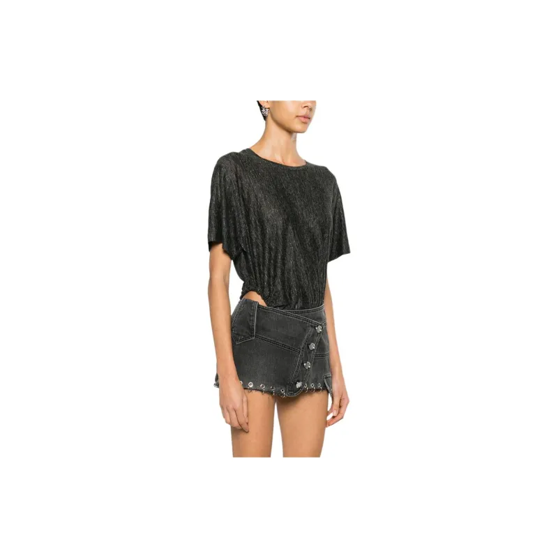 PINKO High cut Linen Bodysuit-3