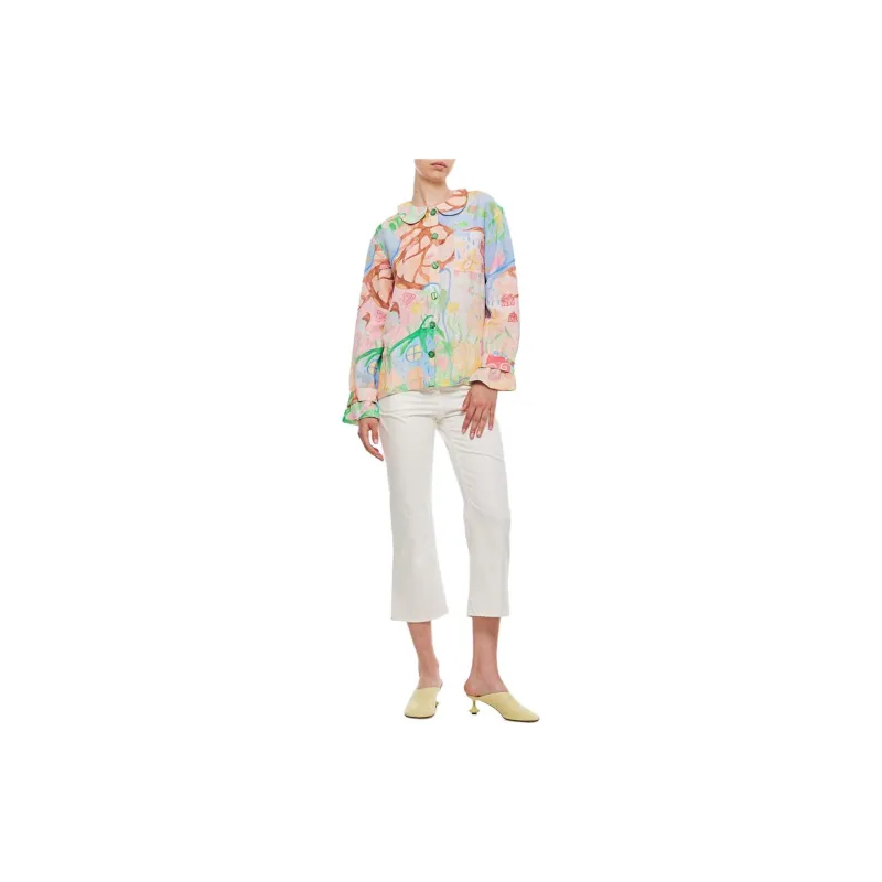 Sacai Mid rise Cropped Jeans-1