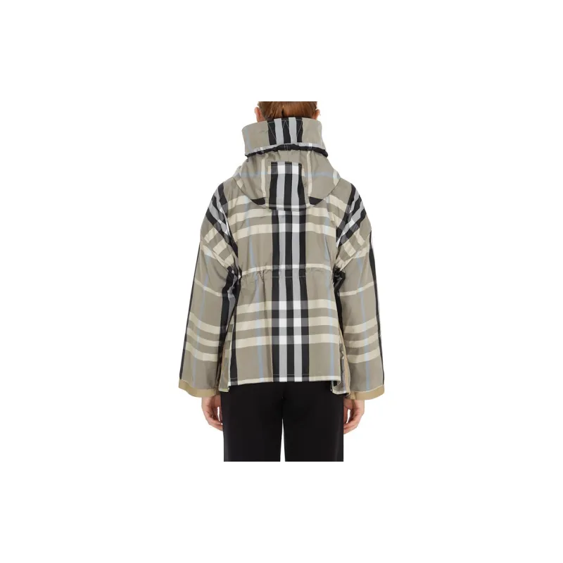 Burberry Bacton Check Hooded Jacket 'Dusty Sand'-5