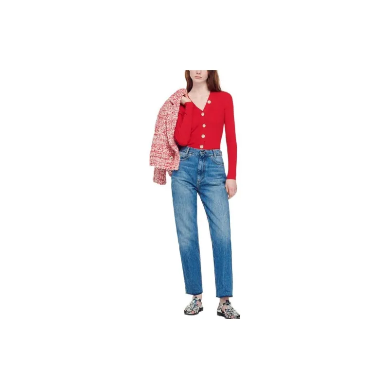 Sandro SS23 Year Of The Rabbit Capsule Collection Knitwear Women's Red-1