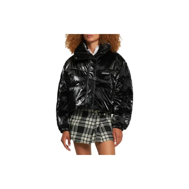 ISABEL MARANT ETOILE Logo Patch Funnel Neck Padded Jacket-3