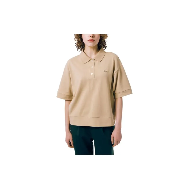 LACOSTE Polo Shirt Women's Beige-3