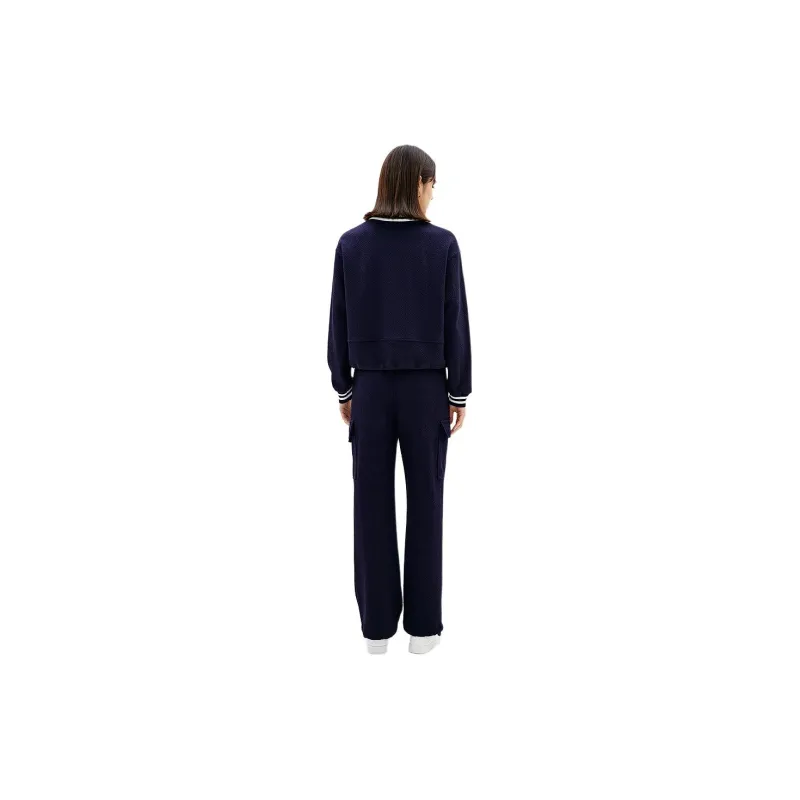 XII BASKET Polo Shirt Women's Navy Blue-1